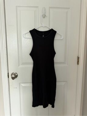 SKIMS Black Ribbed Tank Dress